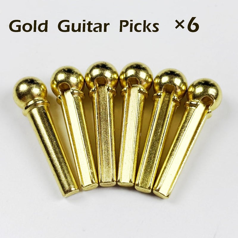 Junlego 12 Metal Acoustic Guitar Bridge Pins And Guitar Bridge Pins Remover With 2 Metal Guitar Picks - Image 4